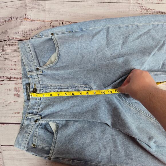 Vintage Liz Women's Baggy Jeans Size 12 Light Wash Boho Tapered 80's 90's Denim - Picture 9 of 11